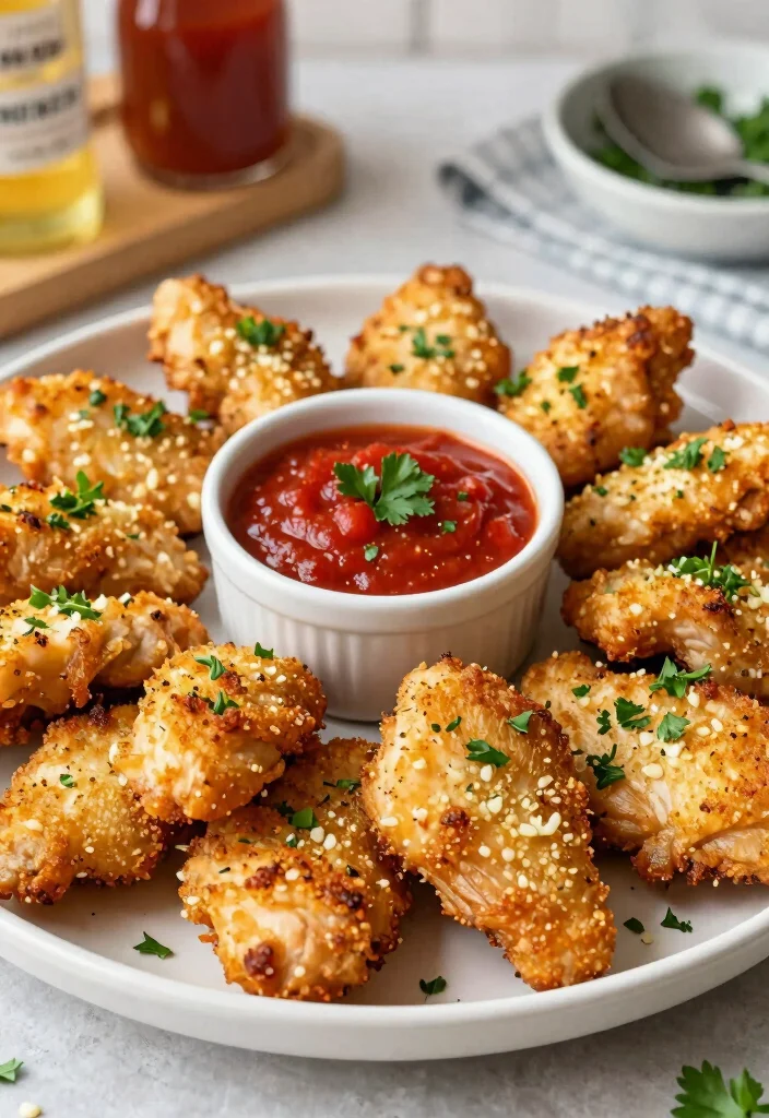 12 Healthy Chicken Dinner Recipes for Families 61 12 Healthy Chicken Dinner Recipes for Families 11. Garlic Parmesan Chicken Bites 0