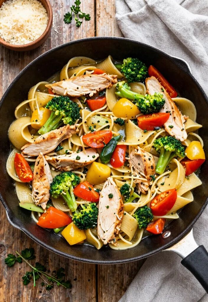 12 Healthy Chicken Pasta Recipes for Comfort 12. One Pan Chicken Pasta Primavera 0