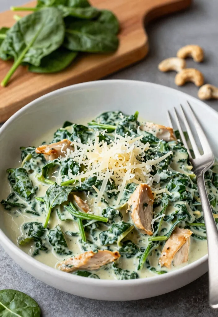 12 Healthy Chicken Pasta Recipes for Comfort 2. Creamy Spinach and Chicken Pasta 0
