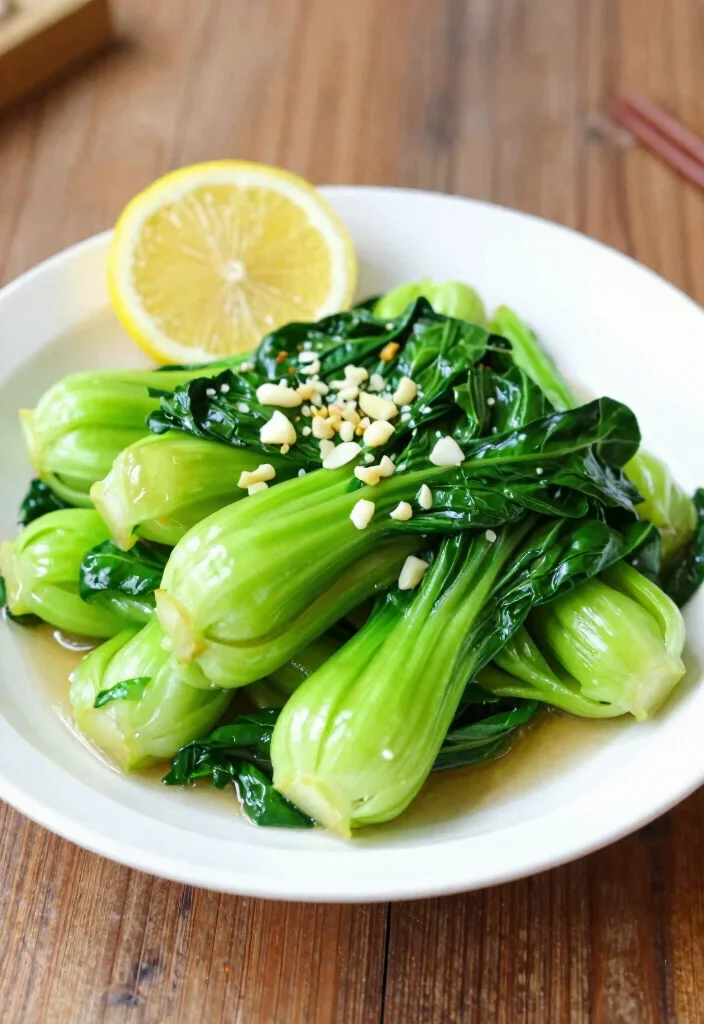 12 Healthy Chinese Recipes with Lighter Taste 58 12 Healthy Chinese Recipes with Lighter Taste 8. Lemon Garlic Stir Fried Bok Choy 0