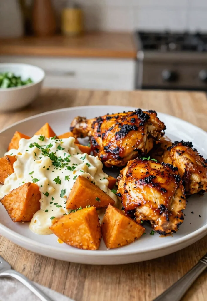 12 Healthy Crockpot Chicken Recipes for Easy Dinners 50 12 Healthy Crockpot Chicken Recipes for Easy Dinners 10. BBQ Chicken and Sweet Potatoes 0