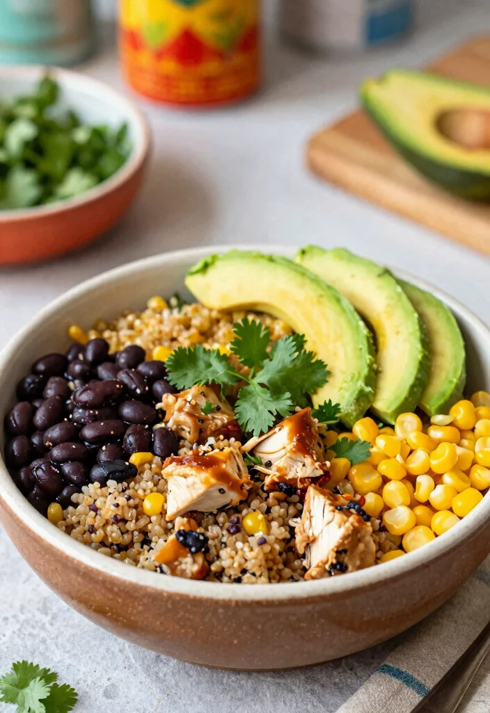 12 Healthy Crockpot Chicken Recipes for Easy Dinners 61 12 Healthy Crockpot Chicken Recipes for Easy Dinners 11. Mexican Chicken and Quinoa Bowl 0