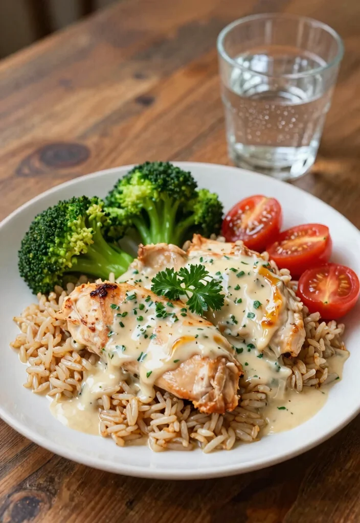 12 Healthy Crockpot Chicken Recipes for Easy Dinners 2 12 Healthy Crockpot Chicken Recipes for Easy Dinners 2. Creamy Garlic Herb Chicken 0