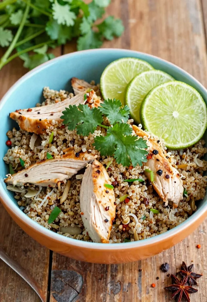 12 Healthy Crockpot Chicken Recipes for Easy Dinners 25 12 Healthy Crockpot Chicken Recipes for Easy Dinners 5. Cilantro Lime Chicken and Quinoa 0
