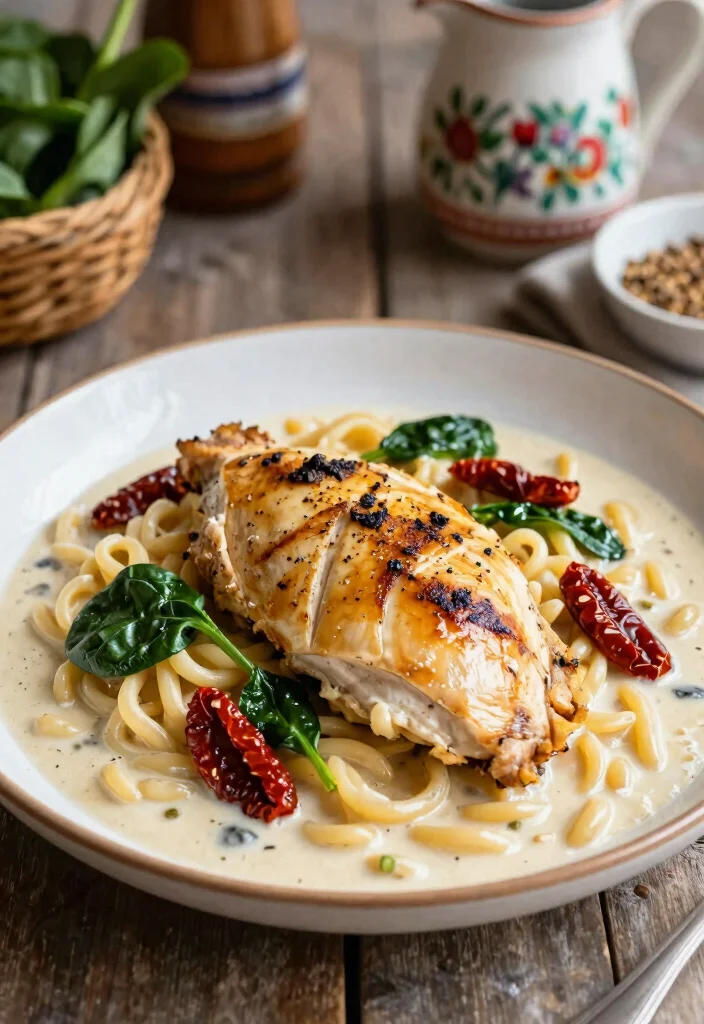 12 Healthy Crockpot Chicken Recipes for Easy Dinners 49 12 Healthy Crockpot Chicken Recipes for Easy Dinners 9. Tuscan Garlic Chicken 0