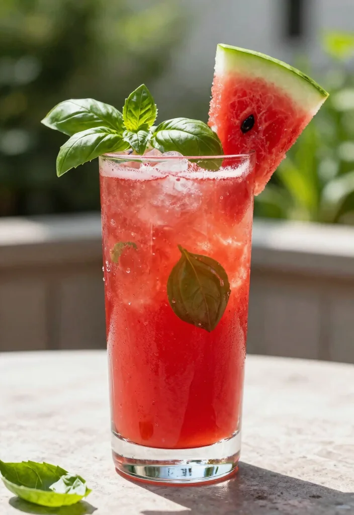 12 Healthy Drink Recipes for Refreshing Hydration 4. Watermelon Basil Cooler 0