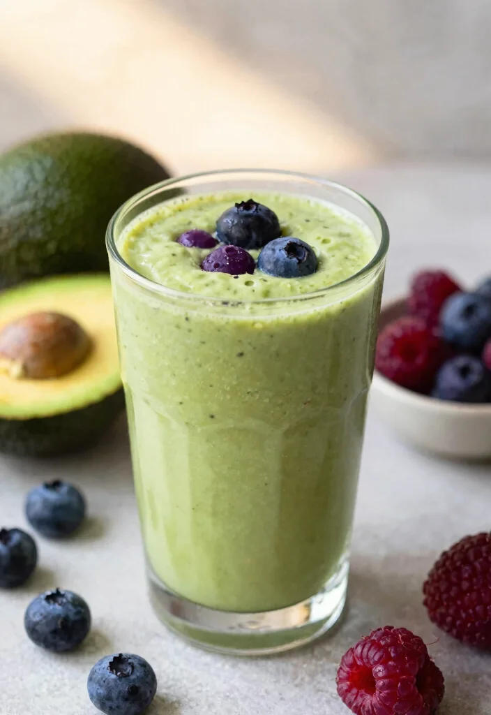 12 Healthy Fruit Smoothie Recipes for Energy 7. Avocado Berry Smoothie 0