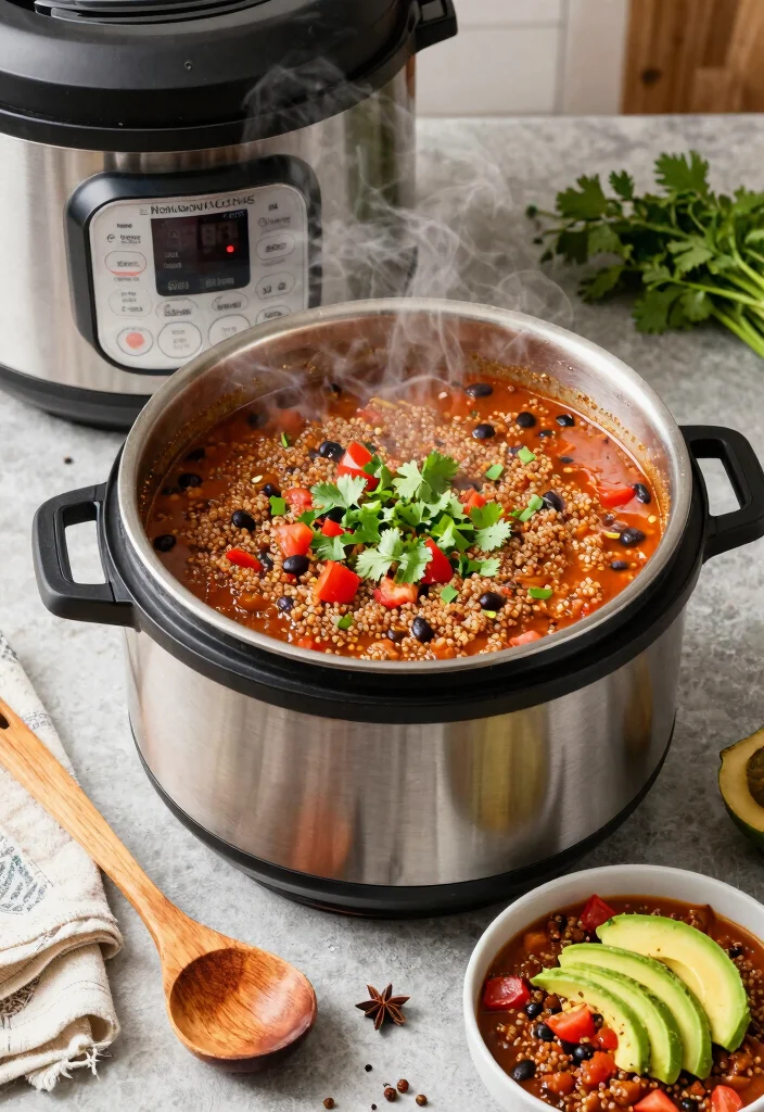 12 Healthy Instant Pot Recipes for Fast Meals 1. Instant Pot Quinoa and Black Bean Chili 0