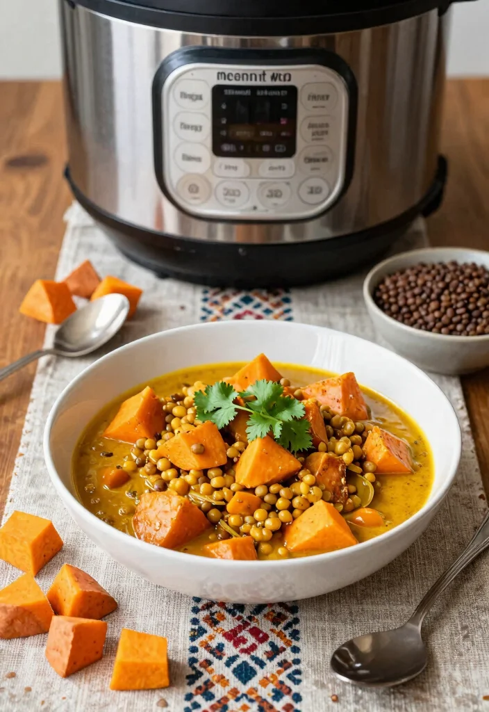 12 Healthy Instant Pot Recipes for Fast Meals 3. Healthy Instant Pot Sweet Potato and Lentil Curry 0