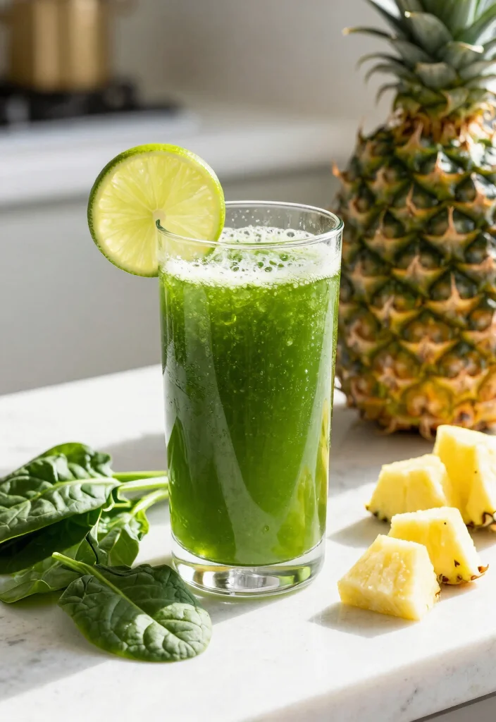 12 Healthy Juice Recipes for Daily Nutrition 7. Pineapple Spinach Fusion 0