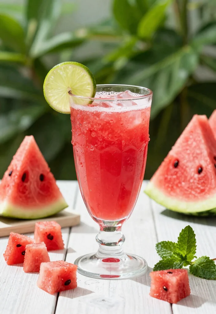 12 Healthy Juice Recipes for Daily Nutrition 8. Watermelon Mint Spritzer 0