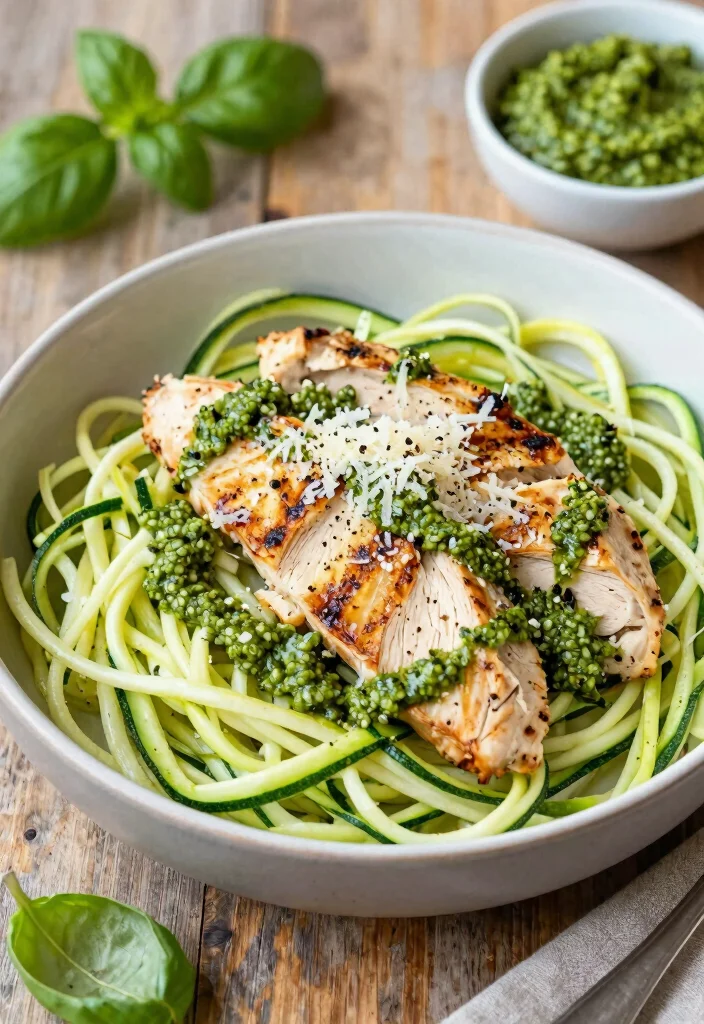 12 Healthy Keto Recipes for Balanced Low Carb Meals 1 12 Healthy Keto Recipes for Balanced Low Carb Meals 1. Zucchini Noodles with Pesto Grilled Chicken 0