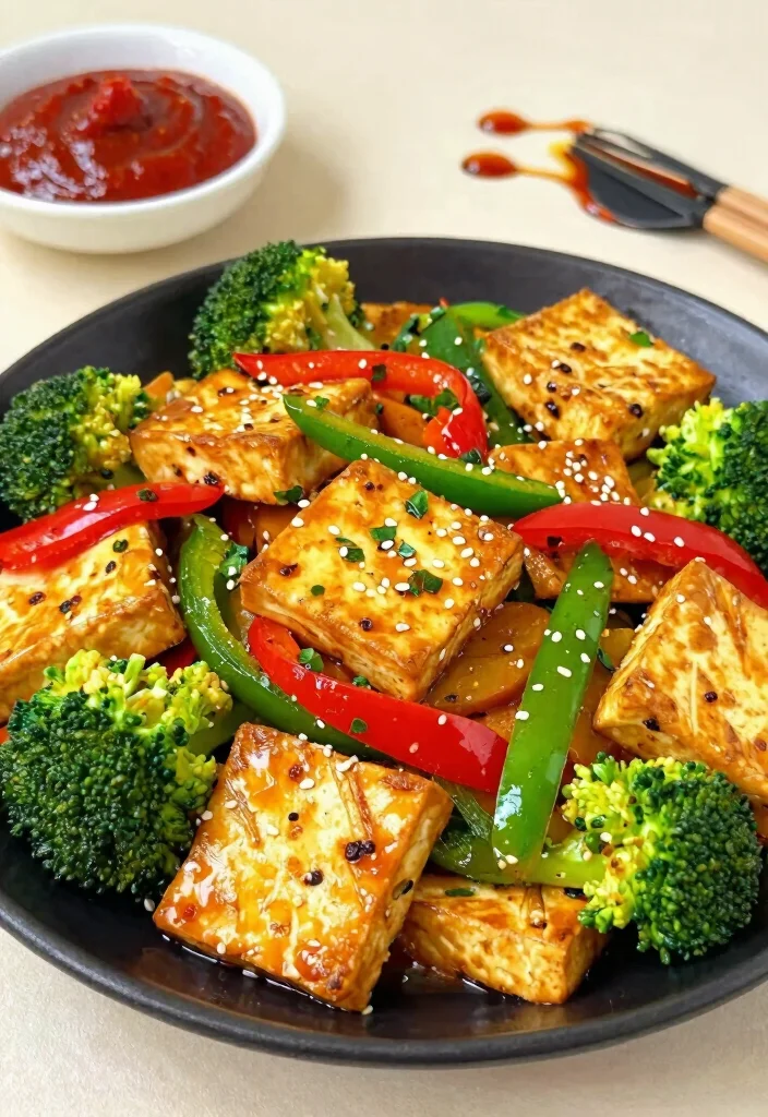 12 Healthy Korean Recipes with Fresh Flavor 14 12 Healthy Korean Recipes with Fresh Flavor 4. Spicy Tofu and Vegetable Stir Fry 0