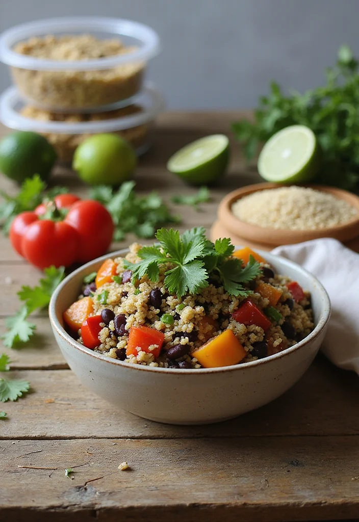 12 Healthy Meal Prep Recipes for Busy Weeks 1 12 Healthy Meal Prep Recipes for Busy Weeks 1. Quinoa and Black Bean Salad 0 2
