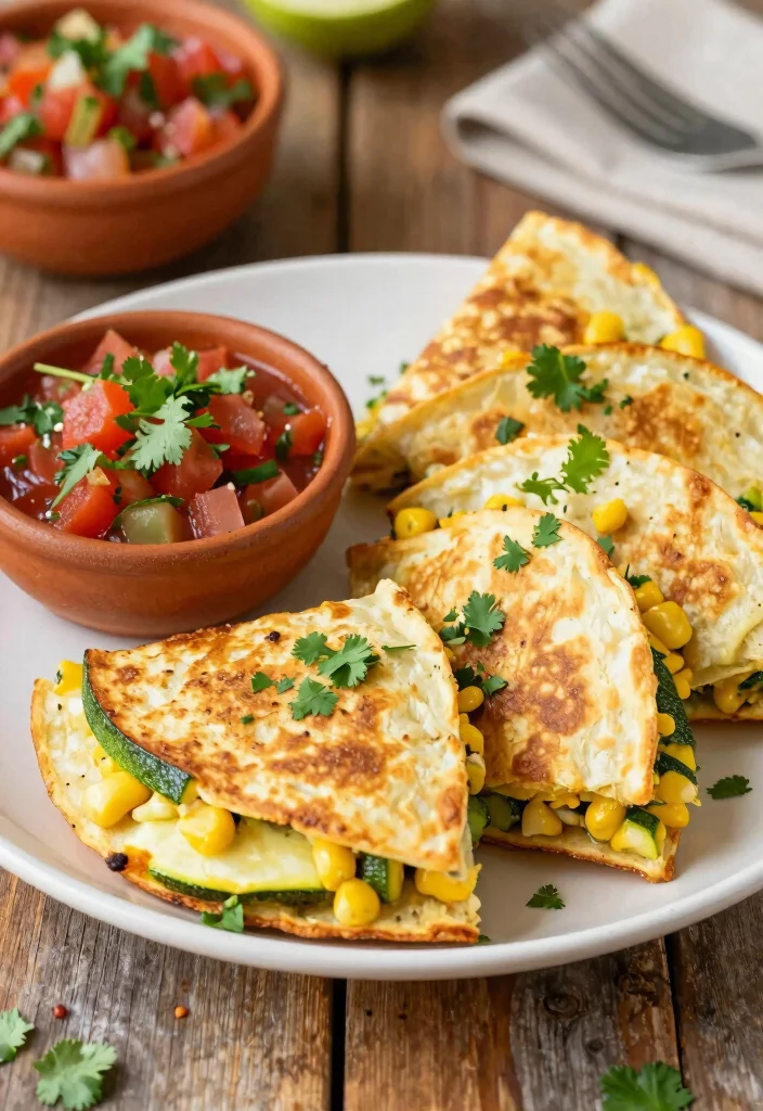 12 Healthy Mexican Recipes with Lighter Flavor 6. Zucchini and Corn Quesadillas 0