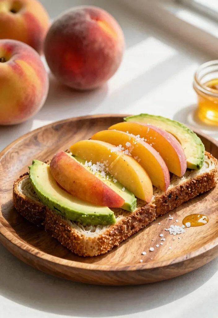 12 Healthy Peach Recipes for Light Seasonal Eating 62 12 Healthy Peach Recipes for Light Seasonal Eating 12. Peach Avocado Toast 0