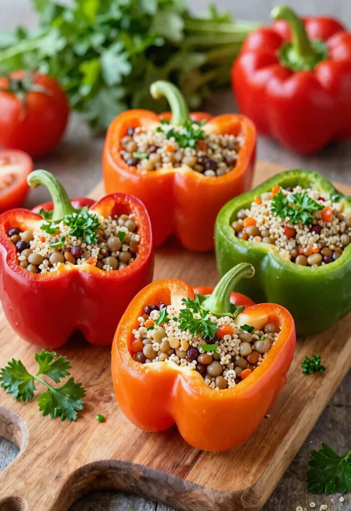 12 Healthy Protein Recipes for Strong Meals 1. Lentil and Quinoa Stuffed Bell Peppers 0