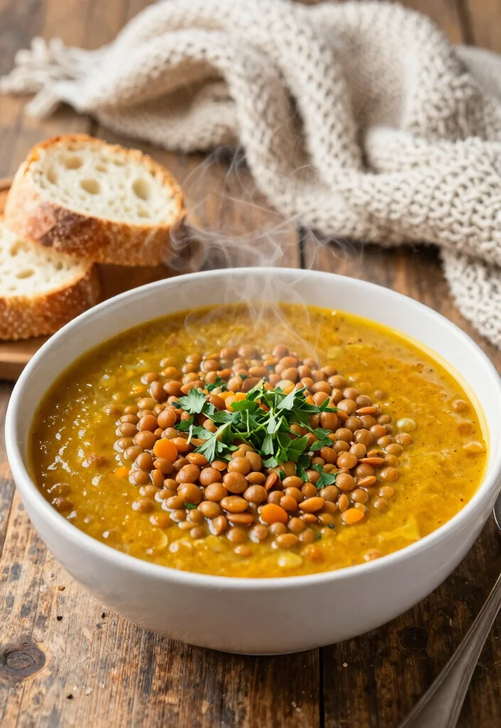 12 Healthy Protein Recipes for Strong Meals 10. Curried Lentil Soup 0