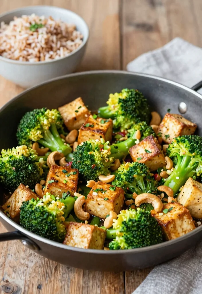 12 Healthy Protein Recipes for Strong Meals 3. Tofu Stir Fry with Broccoli and Cashews 0