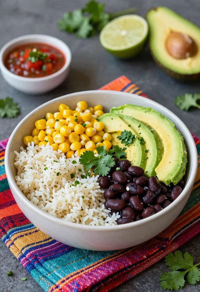 12 Healthy Protein Recipes for Strong Meals 7. Cauliflower Rice and Black Bean Burrito Bowl 0