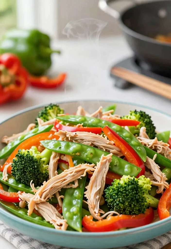 12 Healthy Shredded Chicken Recipes for Meal Prep 7. Chicken and Vegetable Stir Fry 0