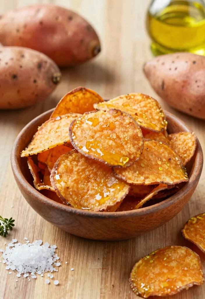 12 Healthy Snack Recipes for Smart Bites 25 12 Healthy Snack Recipes for Smart Bites 5. Sweet Potato Chips 0 1