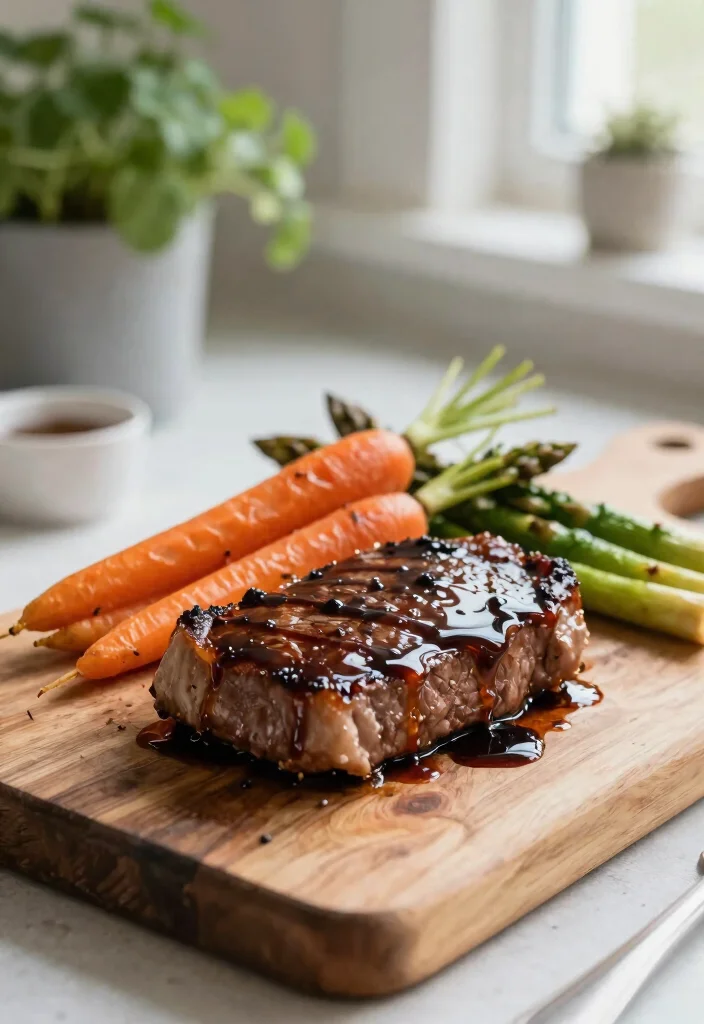 12 Healthy Steak Dinner Recipes for Clean Meals 2. Balsamic Glazed Steak with Veggies 0