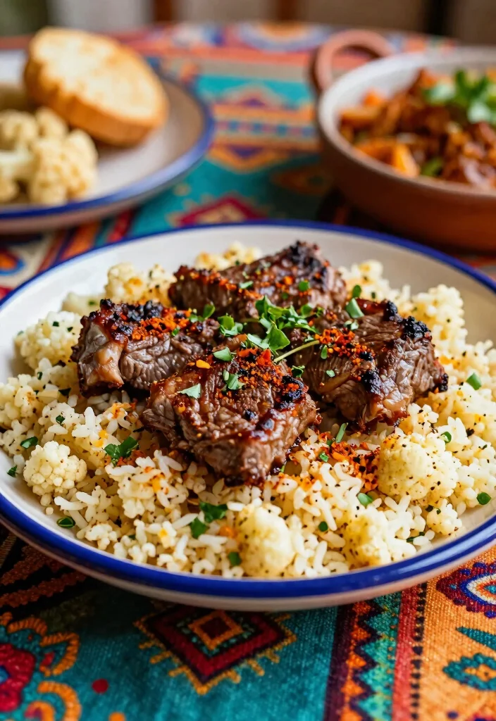 12 Healthy Steak Dinner Recipes for Clean Meals 9. Moroccan Spiced Steak with Cauliflower Rice 0