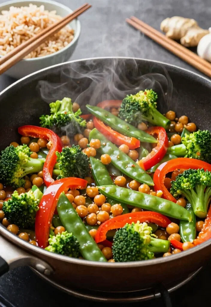 12 Healthy Vegetarian Dinner Recipes for Clean Eating 2. Chickpea Stir Fry 0