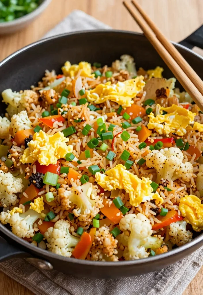 12 Healthy Vegetarian Dinner Recipes for Clean Eating 7. Cauliflower Fried Rice 0