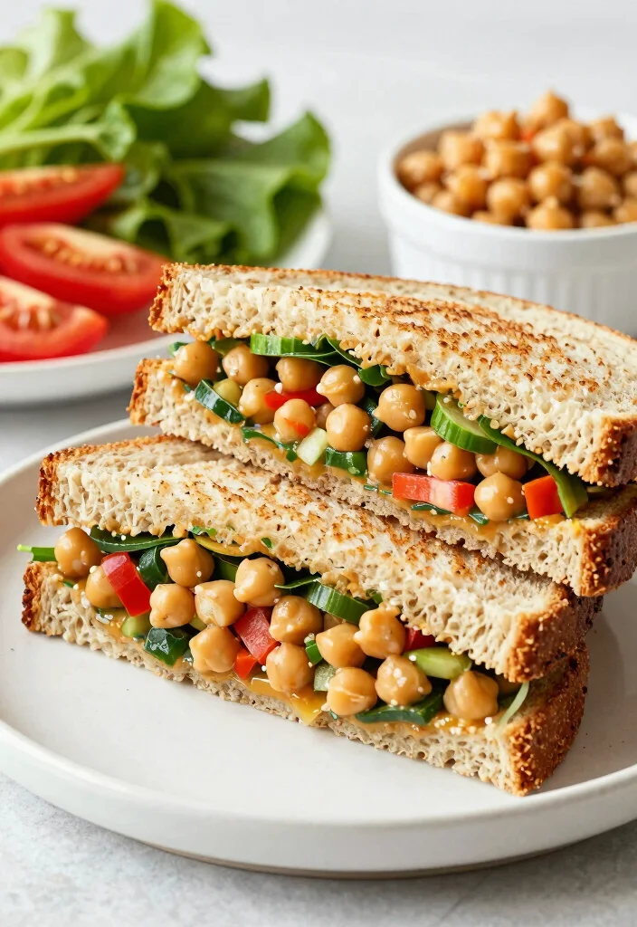 12 Healthy Vegetarian Recipes for Balanced Living 39 12 Healthy Vegetarian Recipes for Balanced Living 9. Chickpea Salad Sandwich 0