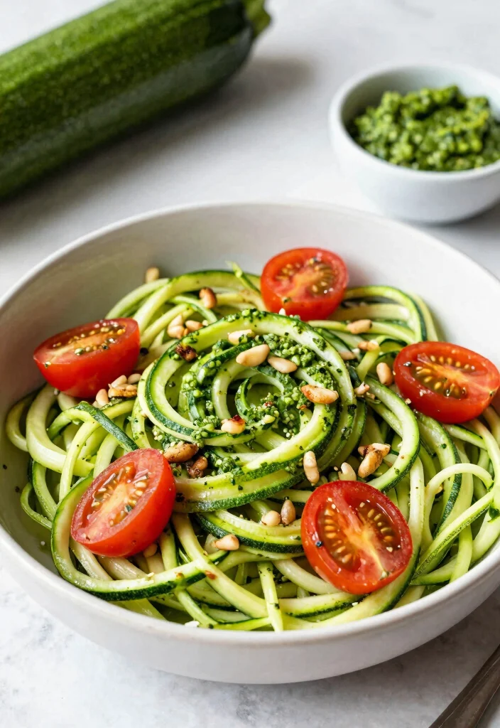 12 Healthy Vegetarian Recipes for Everyday Meals 24 12 Healthy Vegetarian Recipes for Everyday Meals 4. Zucchini Noodles with Pesto 0