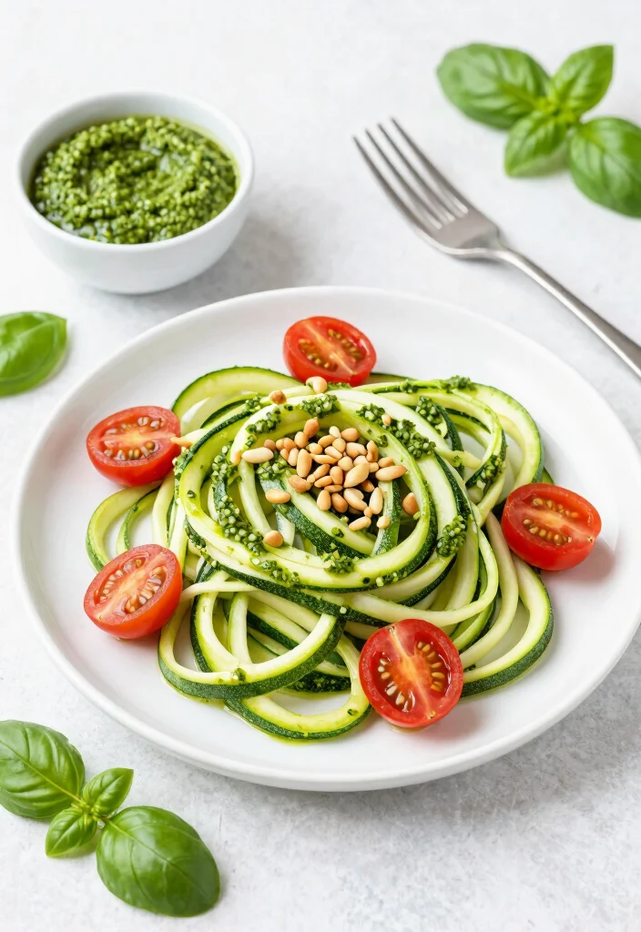 12 Healthy Veggie Recipes for Everyday Cooking 13 12 Healthy Veggie Recipes for Everyday Cooking 3. Zucchini Noodles with Pesto 0