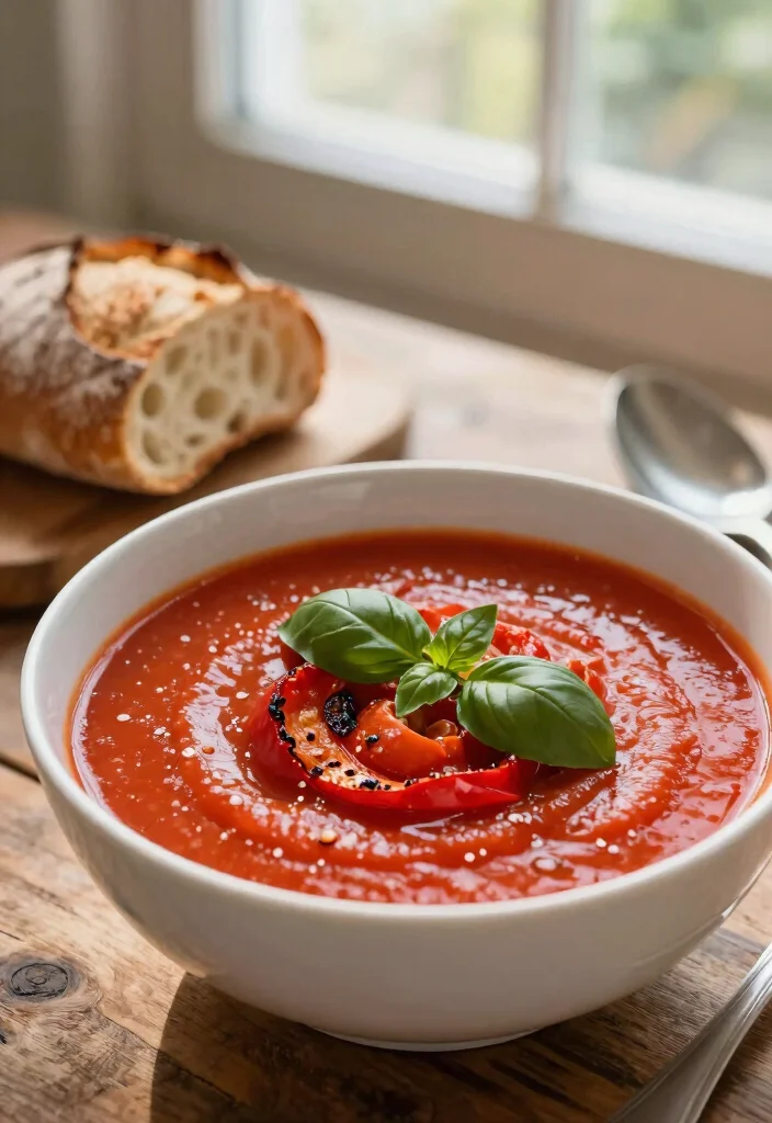 12 Hearty Vegetarian Soup Recipes for Cozy Bowls 28 12 Hearty Vegetarian Soup Recipes for Cozy Bowls 8. Roasted Red Pepper and Tomato Soup 0