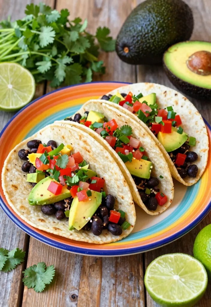 12 High Protein Vegan Recipes for Filling Plant Based Meals 6. Spicy Black Bean Tacos 0