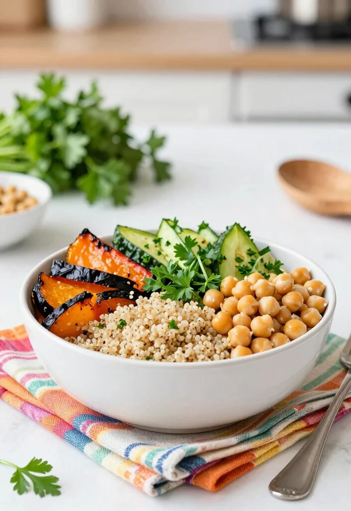 12 High Protein Vegetarian Recipes for Energy 10. Vegetable Chickpea Buddha Bowl 0