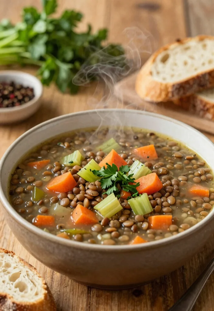 12 High Protein Vegetarian Recipes for Energy 3. Lentil Soup 0
