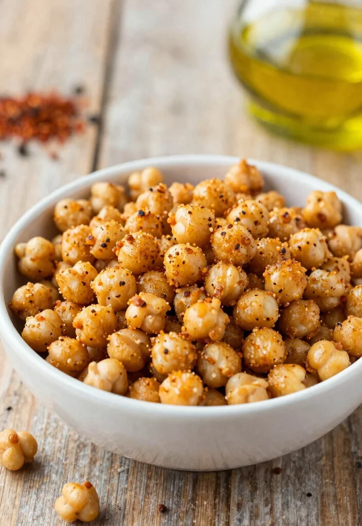12 High Protein Vegetarian Recipes for Energy 9. Spicy Roasted Chickpeas 0