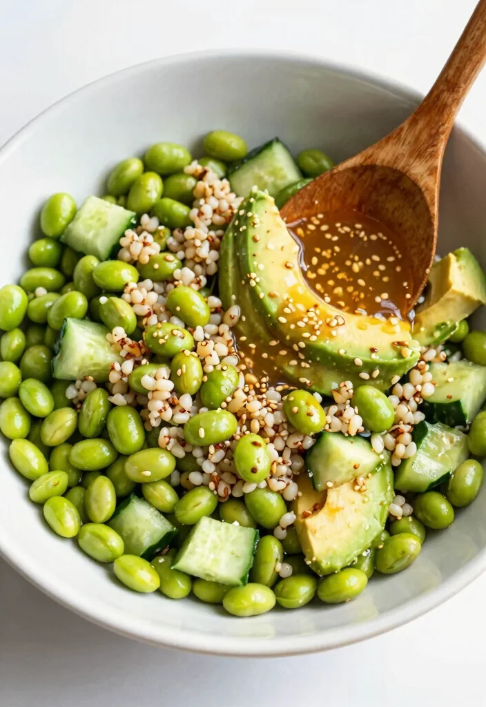 12 High Protein Vegetarian Recipes for Filling Meals 7. Edamame and Barley Salad 0