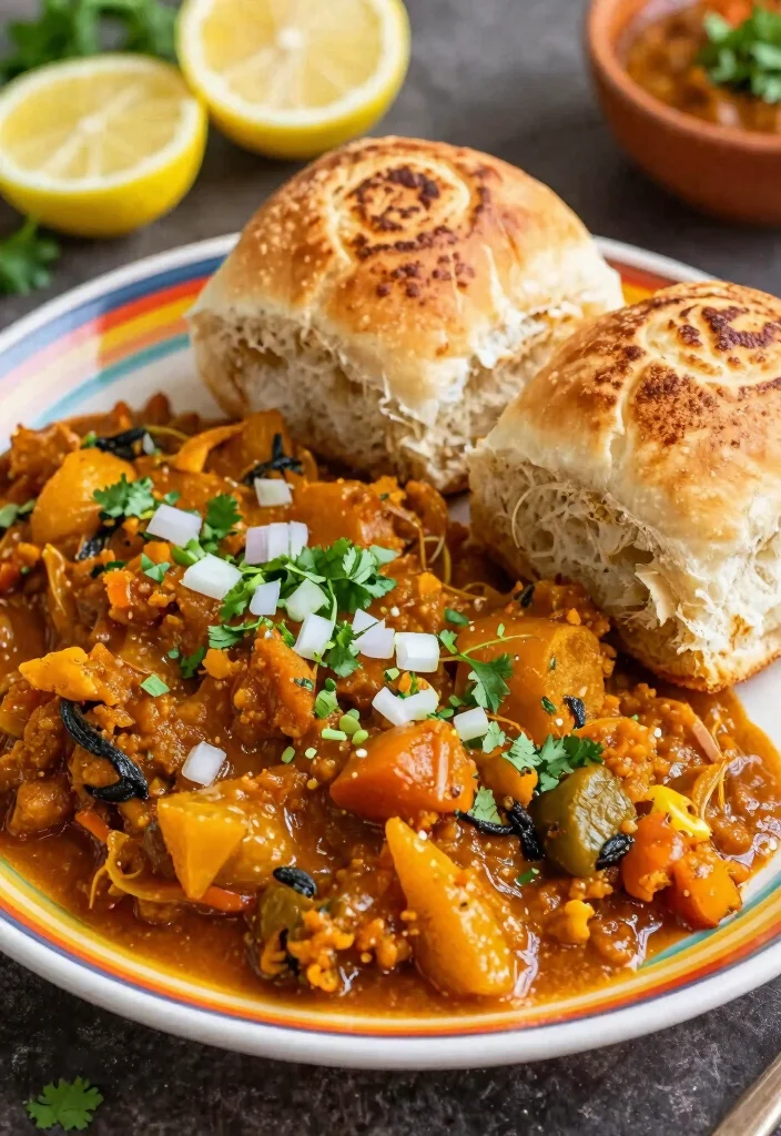 12 Indian Vegetarian Recipes with Bold Spiced Flavor 46 12 Indian Vegetarian Recipes with Bold Spiced Flavor 6. Pav Bhaji Spicy Vegetable Mash with Bread 0