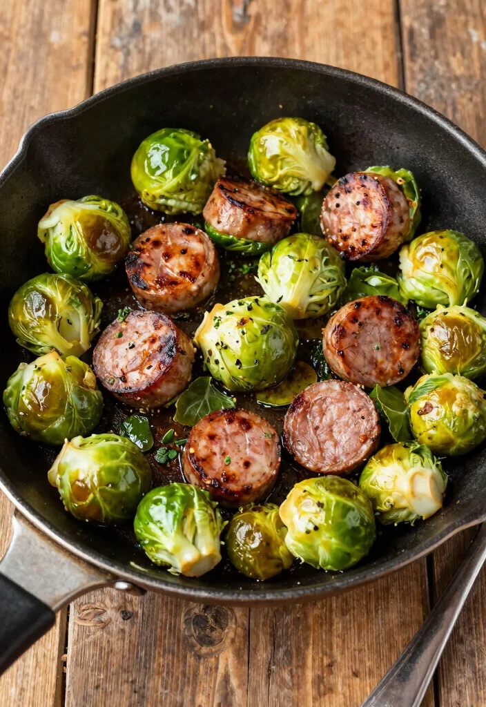 12 Keto Brussels Sprout Recipes for Savory Sides 10. Brussels Sprouts and Sausage Skillet 0