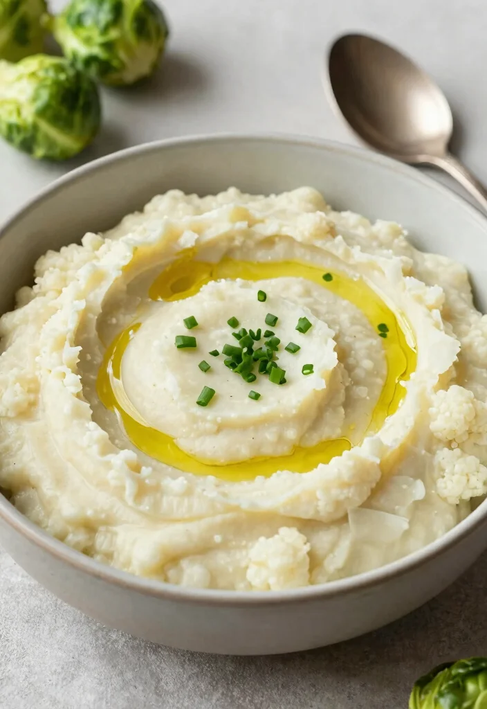 12 Keto Brussels Sprout Recipes for Savory Sides 7. Brussels Sprouts and Garlic Mashed Cauliflower 0