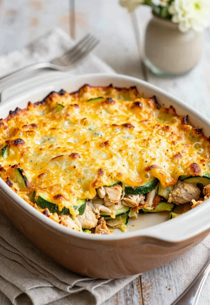 12 Keto Chicken Dinner Recipes for Weeknights 10. Chicken Zucchini Casserole 0
