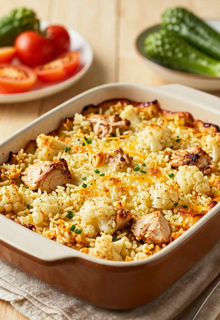 12 Keto Chicken Recipes for Flavorful Dinners 52 12 Keto Chicken Recipes for Flavorful Dinners 12. Savory Chicken and Cauliflower Rice Casserole 0