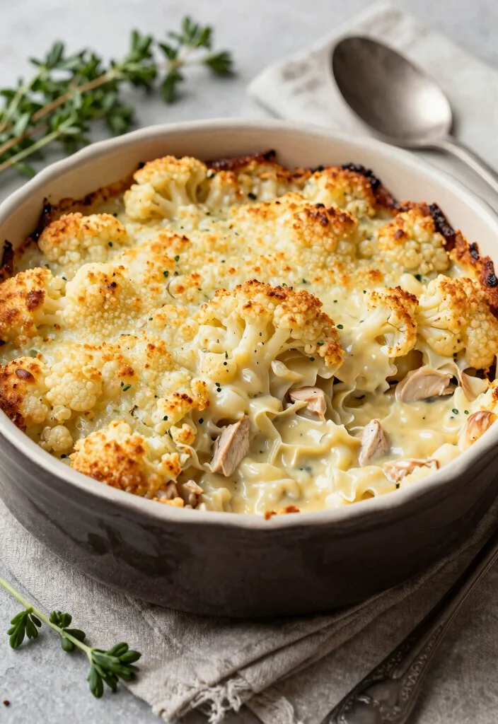 12 Keto Chicken Recipes for Flavorful Dinners 45 12 Keto Chicken Recipes for Flavorful Dinners 5. Chicken Alfredo Cauliflower Casserole 0