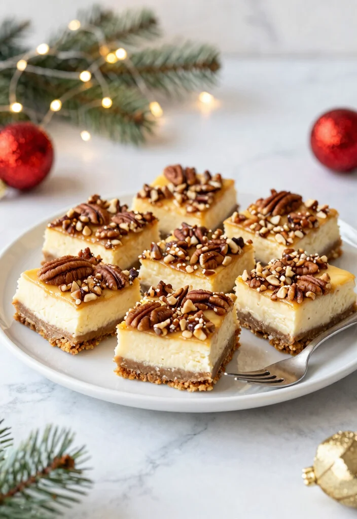 12 Keto Christmas Recipes for a Festive Low Carb Table 35 12 Keto Christmas Recipes for a Festive Low Carb Table 5. Pecan Pie Cheesecake Bars 0