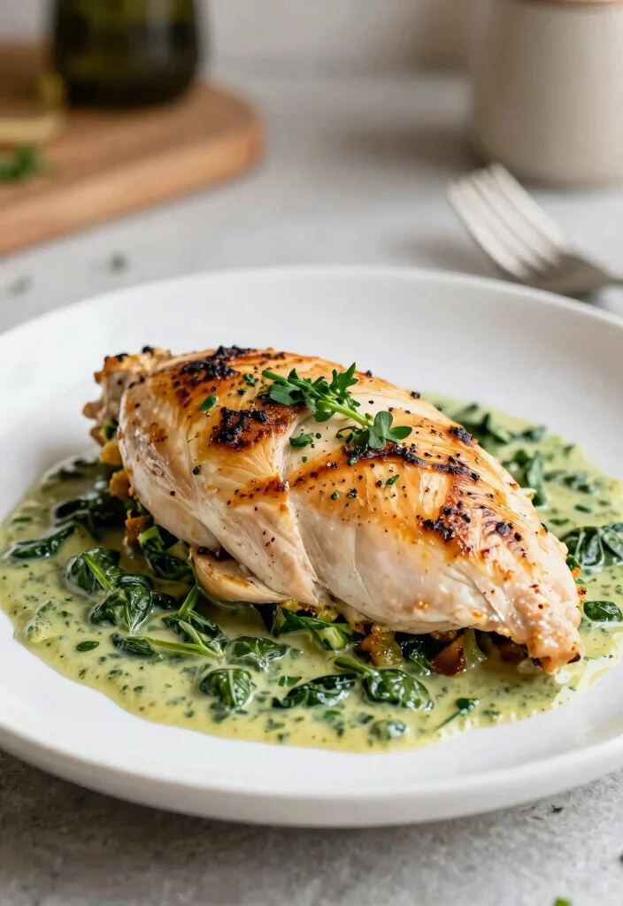 12 Keto Dinner Recipes for Everyday Cooking 10. Creamy Spinach Stuffed Chicken Breast 0