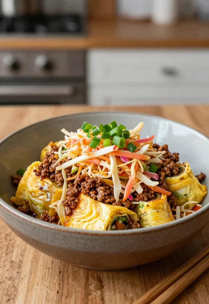 12 Keto Dinner Recipes for Everyday Cooking 9. Egg Roll in a Bowl 0