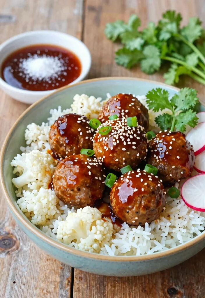 12 Keto Meatball Recipes for Comfort Style Meals 15 12 Keto Meatball Recipes for Comfort Style Meals 5. Teriyaki Meatballs with Cauliflower Rice 0