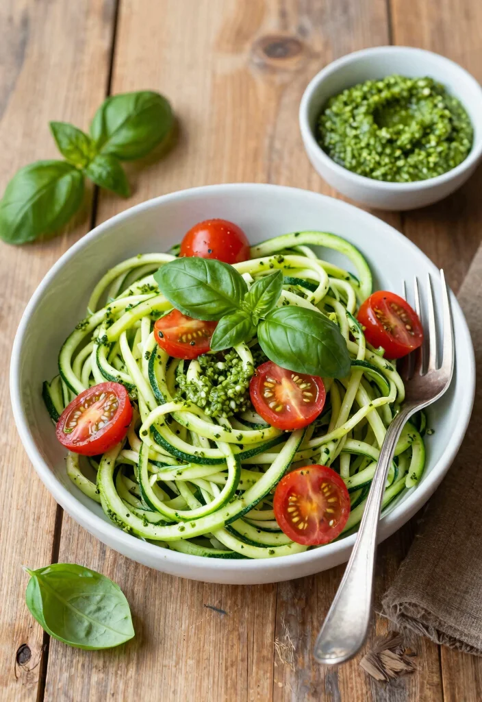 12 Keto Recipes for Easy Low Carb Living 2. Zucchini Noodles with Pesto 0